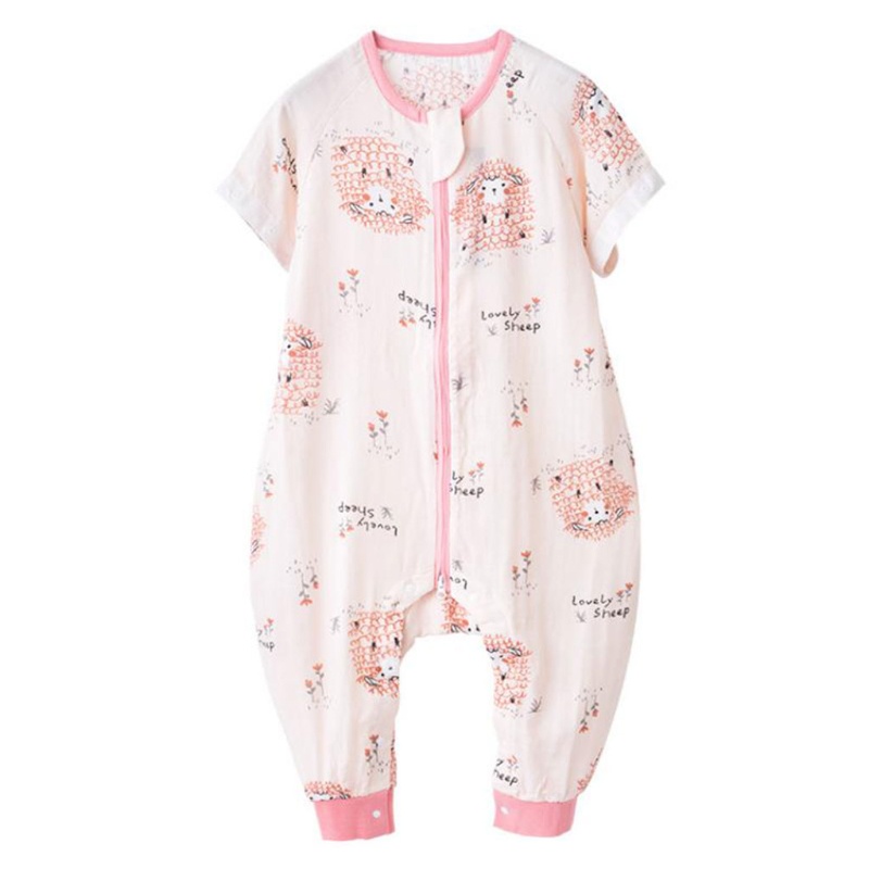 Túi Ngủ Mỏng Mùa Hè Có Tay Áo Rời Và Khóa Kéo Kép Thoáng Khí Cho Bé