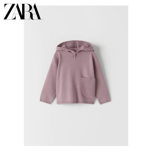 Áo len Zara có mũ tone Pastel cho bé