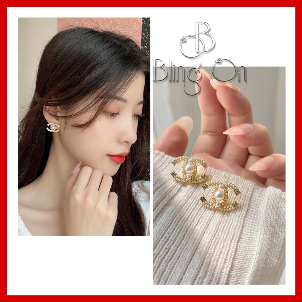 Khuyên Tai Nữ Phong Cánh Tiểu Thư Sang Chảnh Dễ Thương Trang Sức Nữ Mẫu Mới Có Sẵn CN126 Bling On