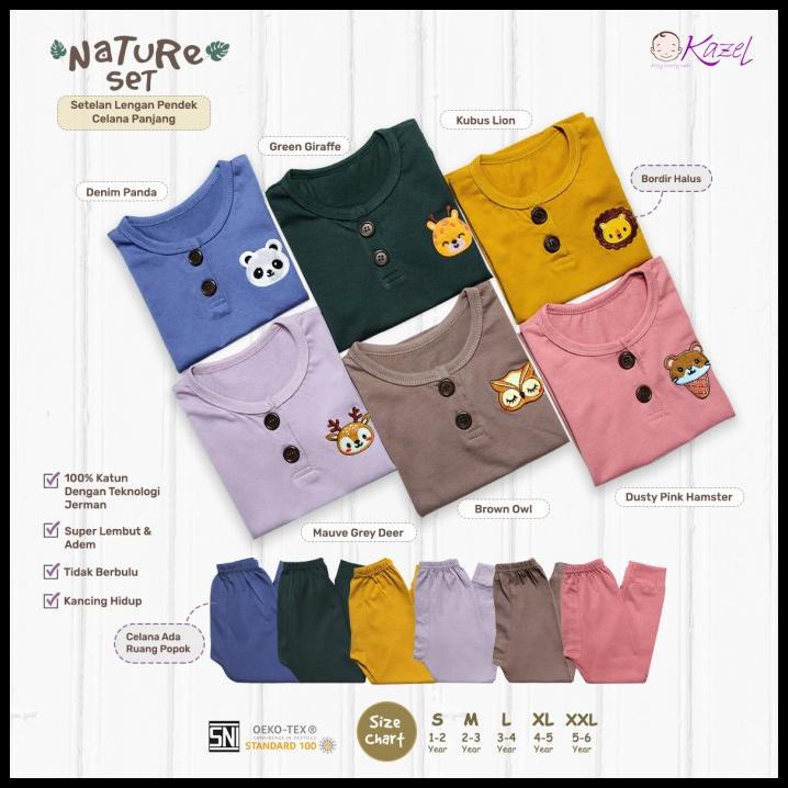 Bộ Thêu Kazel Thiên Nhiên 0-5 Tuổi Unisex (1 Lít)