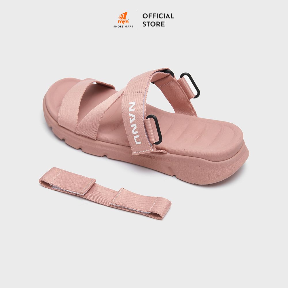 Sandal nữ NANU NN12 ALL PINK quai chéo tháo rời đế EVA 3cm công nghệ phylon chống trơn trượt siêu êm