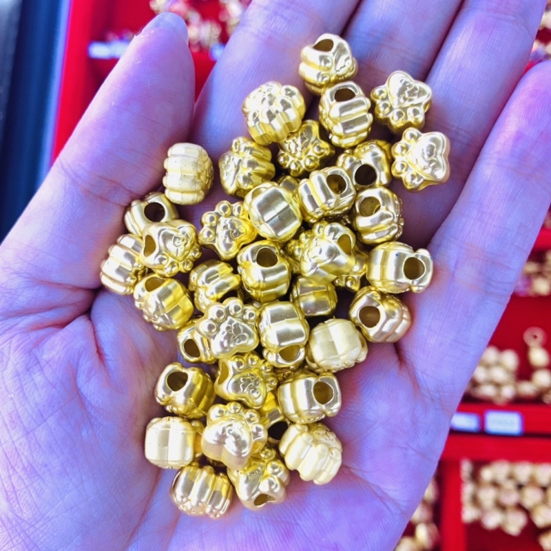 Charm Bàn Chân Cún Tài Lộc làm vòng DIY