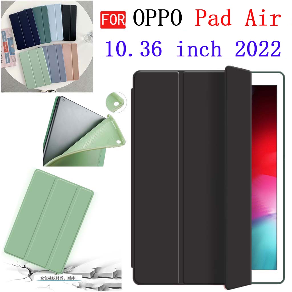 Bao Da Máy Tính Bảng TPU Mềm Màu Trơn Có Giá Đỡ Cho OPPO Pad Air 10.36 inch 2022 Ốp