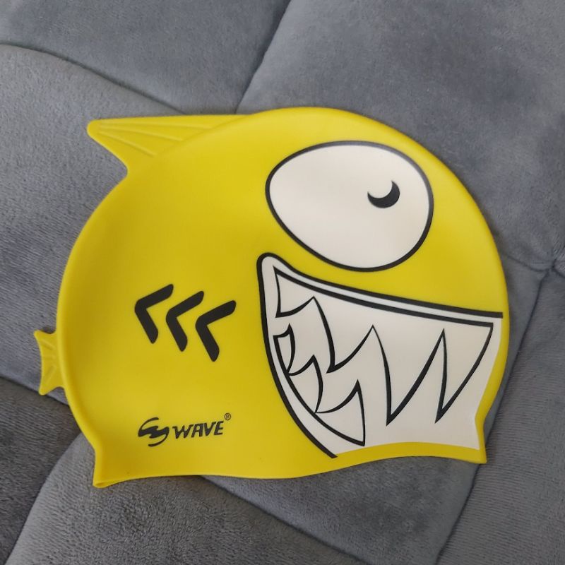 Mũ bơi sillicon con cá có vây và đuôi ngộ nghĩnh cho bé