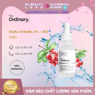 Serum The ordinary alpha arbutin 2% + HA Tinh chất dưỡng trắng mờ thâm nám chống lão hóa Concentrated Serum 30mL
