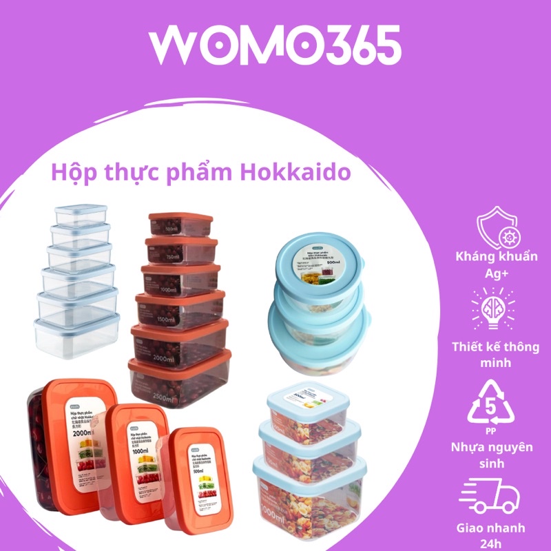 Hộp nhựa, hộp đựng thực phẩm, hộp đựng thức ăn cao cấp chịu nhiệt với lò vi sóng an toàn sức khỏe - Giao màu ngẫu nhiên