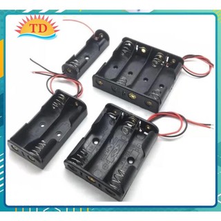 Đế pin đũa aaa 1/2/3/4 cell mắc nối tiếp - hộp đựng pin tiểu aaa dây hàn sẵn và lỗ bắt vít - loại 1 2 3 4 ngăn