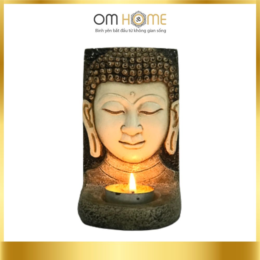 Đế Nến Mặt Phật 3D Om Home