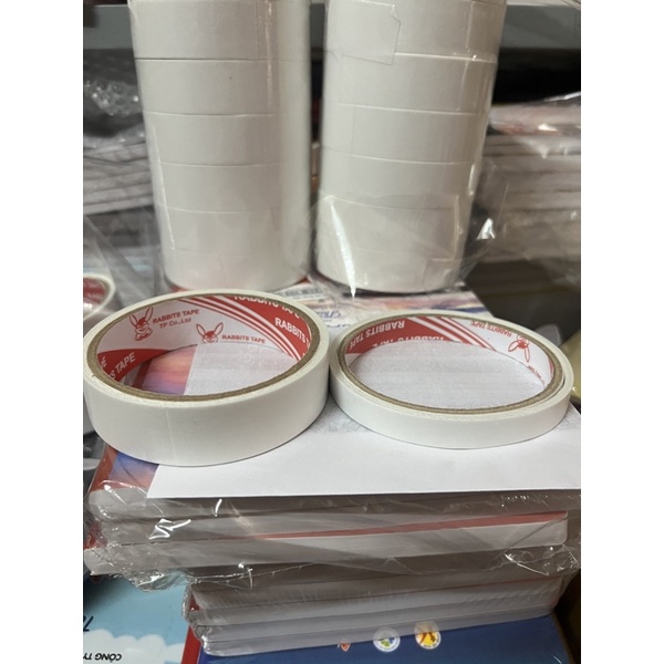 BĂNG KEO 2 MẶT CÁC SIZE 1.2F, 2.5F, 5F siêu dính để dán giấy, thùng carton