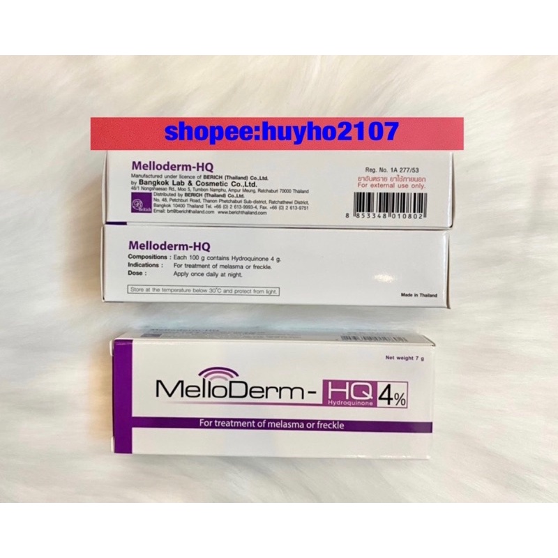 Kem MelloDerm HQ 4% loại bỏ thâm nám,tàn nhang,trắng da