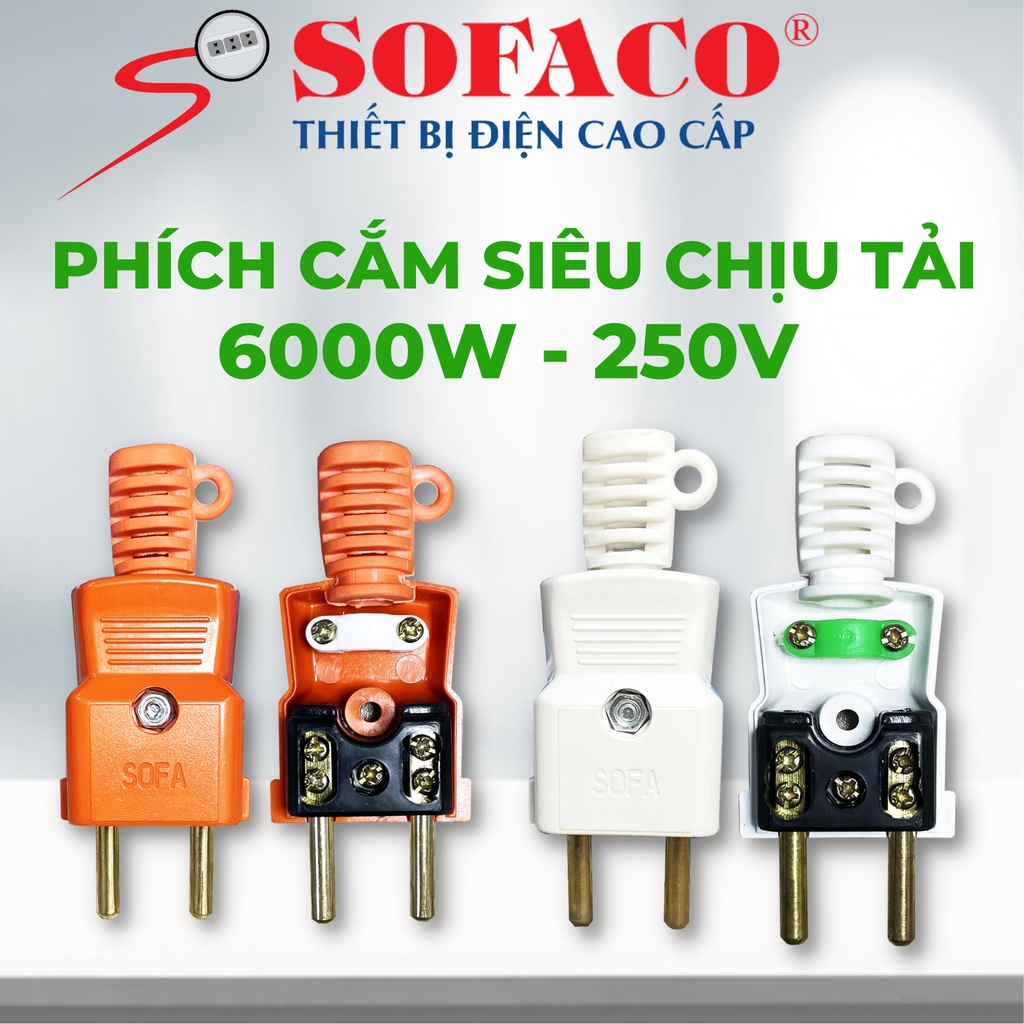 PHÍCH CẮM ĐIỆN SIÊU CHỊU TẢI CHÂN 4.8LY 2 LỚP CHỐNG CHÁY,CHỐNG VA ĐẬP,CÔNG SUẤT 6000W