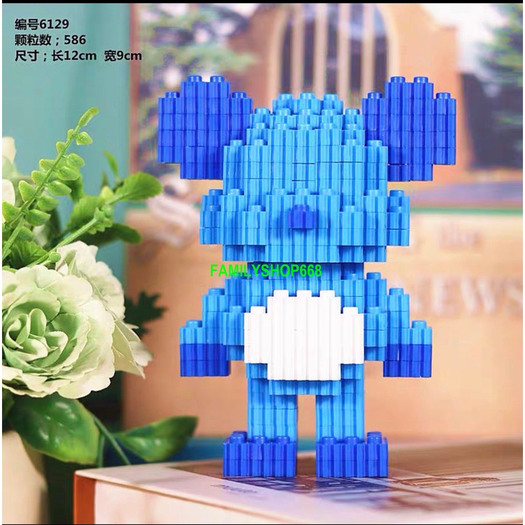 Xếp hình Gấu Bearbrick mini 12cm Đồ chơi lắp ráp nano nanoblocks mô hình Hàng Đẹp bear bricK
