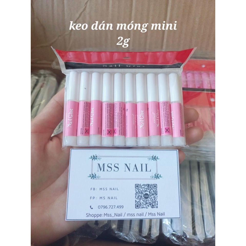 Keo dán móng mini, keo dán nailbox 2g