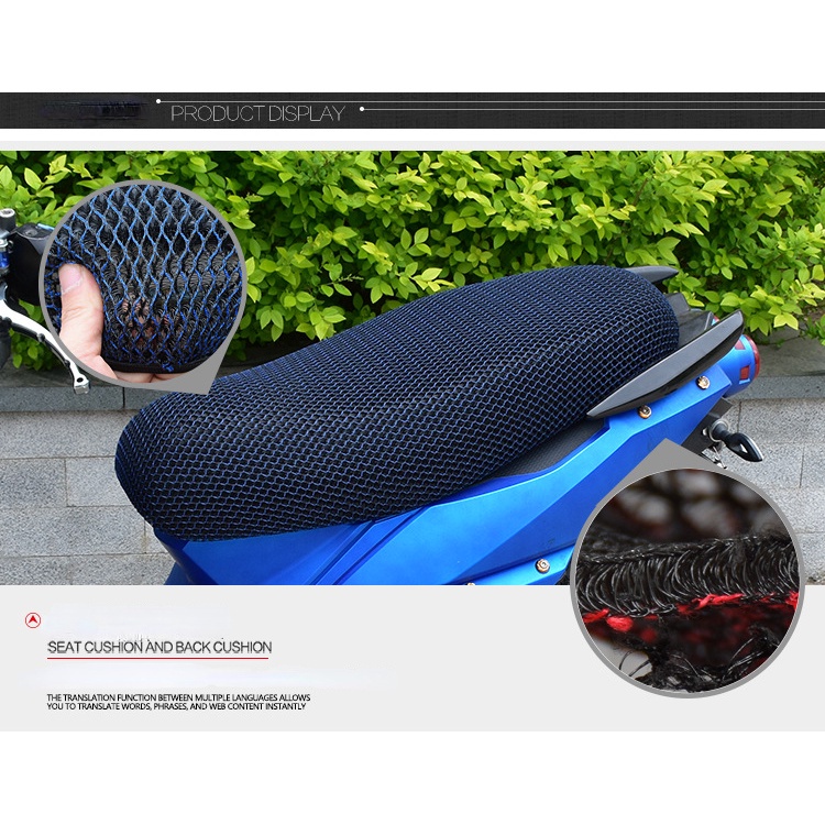 Bọc Yên Chống Nắng Xe Máy Thông Hơi Thoáng Mát Bọc đệm ngồi