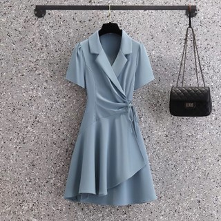 Đầm bâu tay ngắn nhúng eo phong cách hàn quốc thanh lịch ( thời trang vickyy.g - anitagreen ) NQ1022