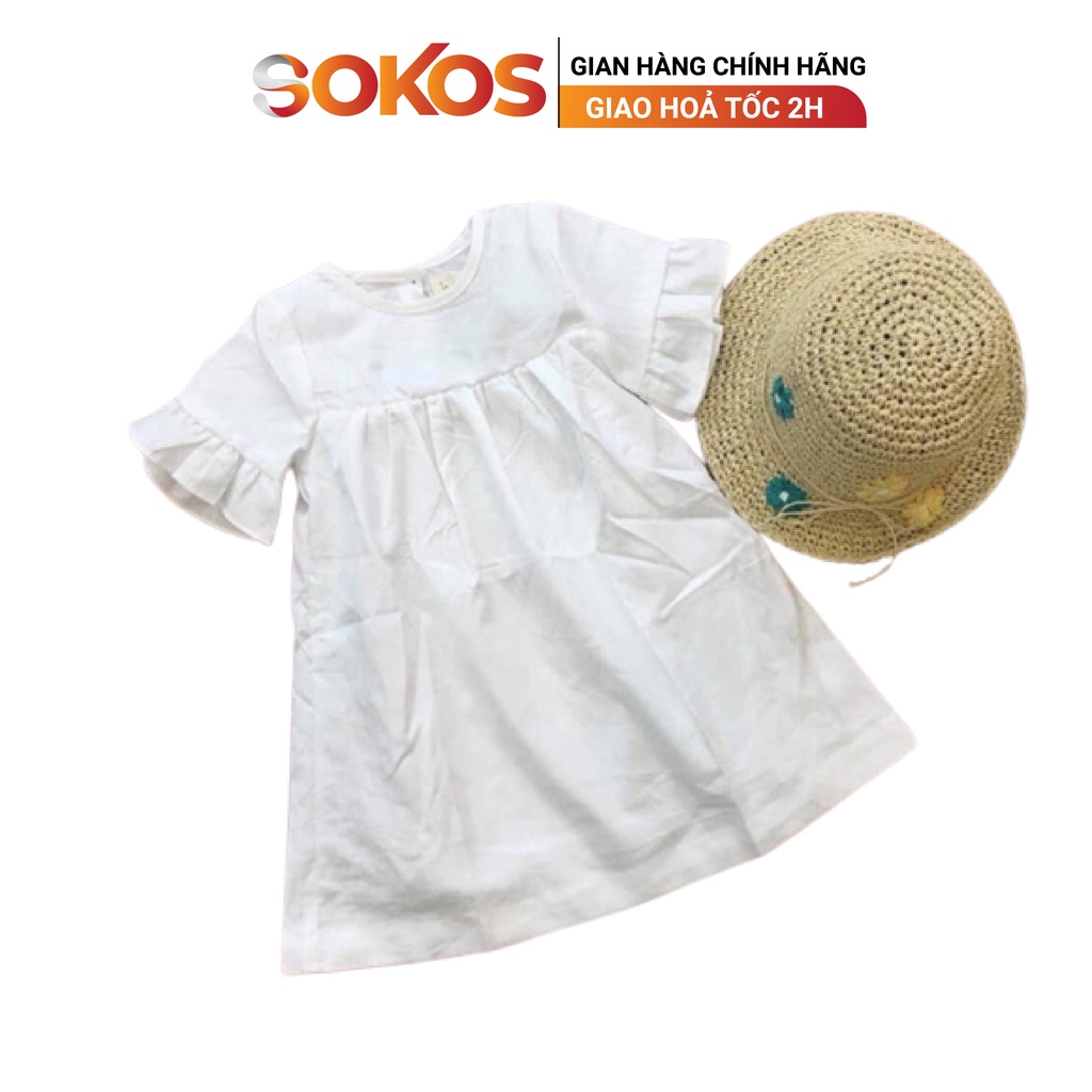 Váy Đầm ZARA Cho Bé Gái 1-5 Tuổi Tay Viền Bèo