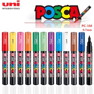 1 bút đánh dấu uni ball posca pc-1m / quảng cáo 0.7mm nhiều màu sắc tùy chọn