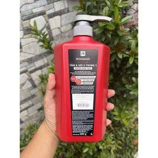Tắn gội 2in1  Romano 650g Attitude (đỏ) mới