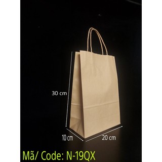50 túi giấy kraft quai xách tiện lợi
