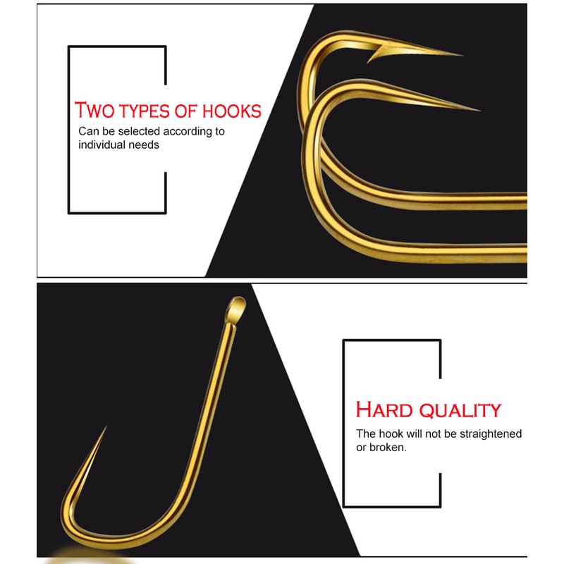 Móc Câu Cá Bằng Thép Carbon Mạ Vàng Chuyên Dụng Iseni Izu Creek