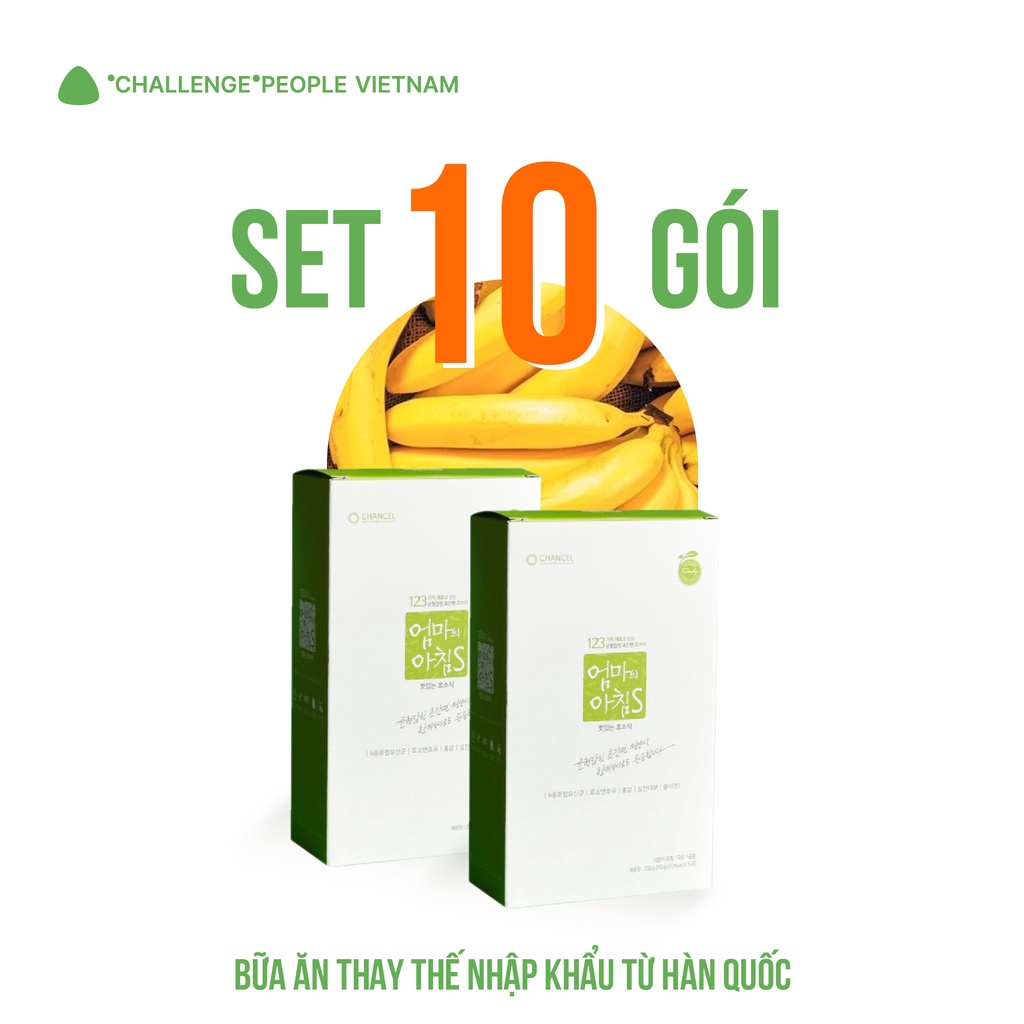 Set 10 Gói Bữa Ăn Thay Thế Cao Cấp Nhập Khẩu Hàn Quốc, Thức Uống Dinh Dưỡng Duy Trì Năng Lượng Challenge PeoPle Việt Nam