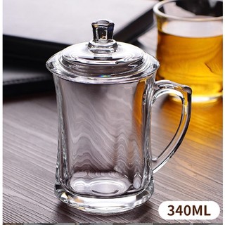 Ly thủy tinh có quai deli mug tea glass 340ml