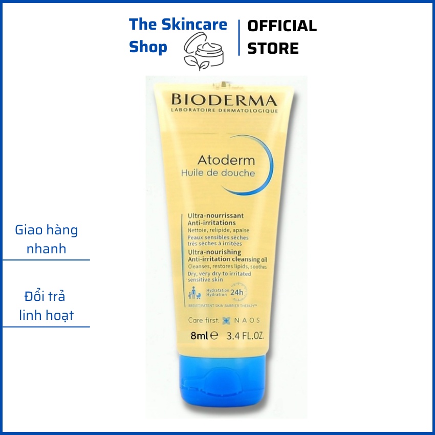 [Mini Size]Dầu tắm Bioderma giúp làm sạch dành cho da khô, da nhạy cảm Atoderm Huile De Douche - The Skincare Shop