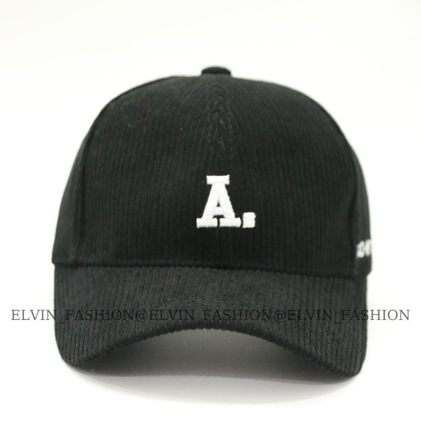 Mũ Lưỡi Trai_Nón Lưỡi Trai Chất Liệu Nhung Tăm Thêu Chữ Cái Thời Trang Unisex Phong Cách Hàn Quốc