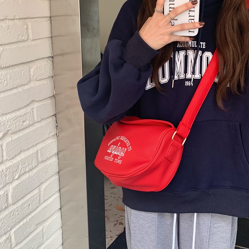 Túi Đeo Vai Màu Trơn Thêu Họa Tiết Thời Trang Cao Cấp Cho Nữ