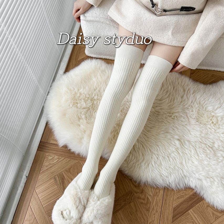 Bán Chạy!F &amp; X Tất Cao Qua Gối Màu Trơn Thời Trang Thu Đông Dành Cho Nữ