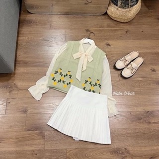 Set Sơ Mi Tay Bèo Gile Len ❤️ ( hàng QC loại 1)