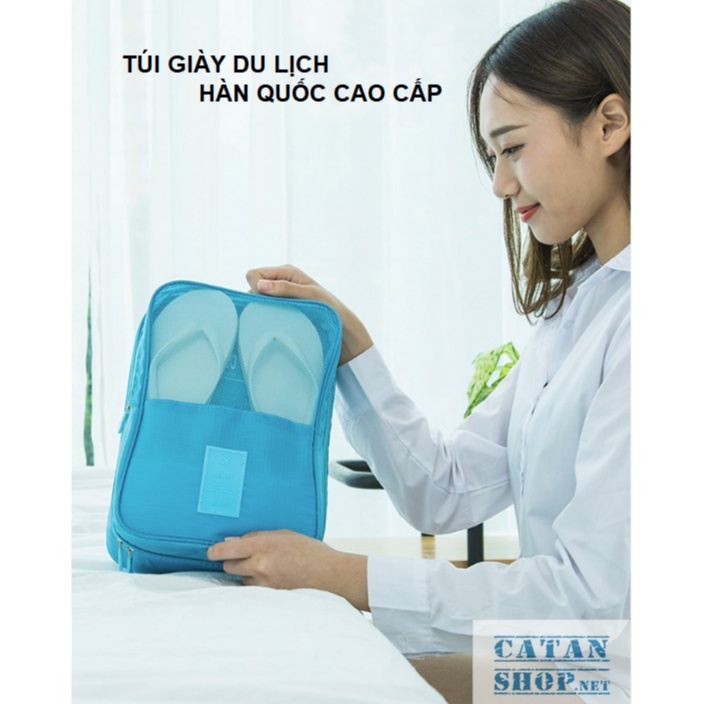 Túi Đựng Giày Cao Cấp Du Lịch Hàn Quốc, chống thấm ngăn mùi, xếp gọn đa năng trong vali Bag in Bag.DL44-TGiayCC