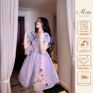 Mita boutique - đầm xoè bồng tay tigon mita - mida0103