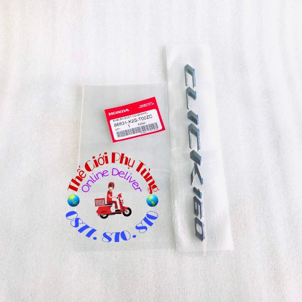 Tem chữ nổi Click 160  Zin Honda Thái Lan - 86831-K2S-T00ZC/ 86831-K2S-T00ZB