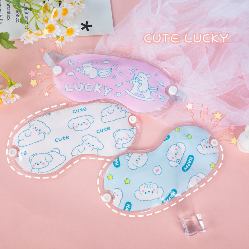 Bịt mắt nước, che mắt ngủ có gel làm mát cute trái cây trong suốt
