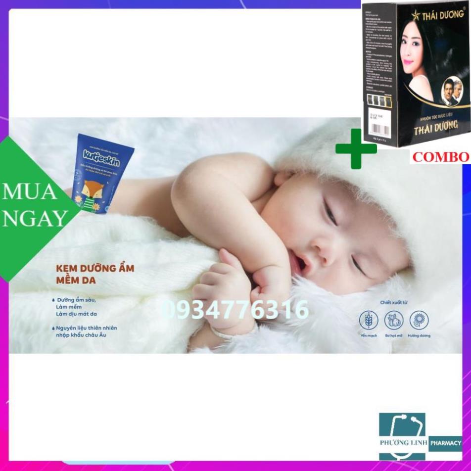 Combo Gội Là Đen Thái Dương+ Kem dưỡng ẩm mềm da em bé Kutieskin 30gr