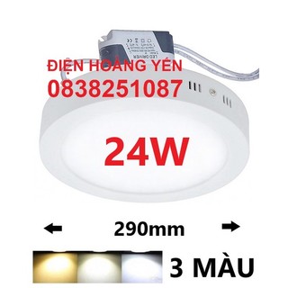 ĐÈN LED ỐP TRẦN NỔI 12W-18W-24W. SÁNG 3 CHẾ ĐỘ ánh sáng