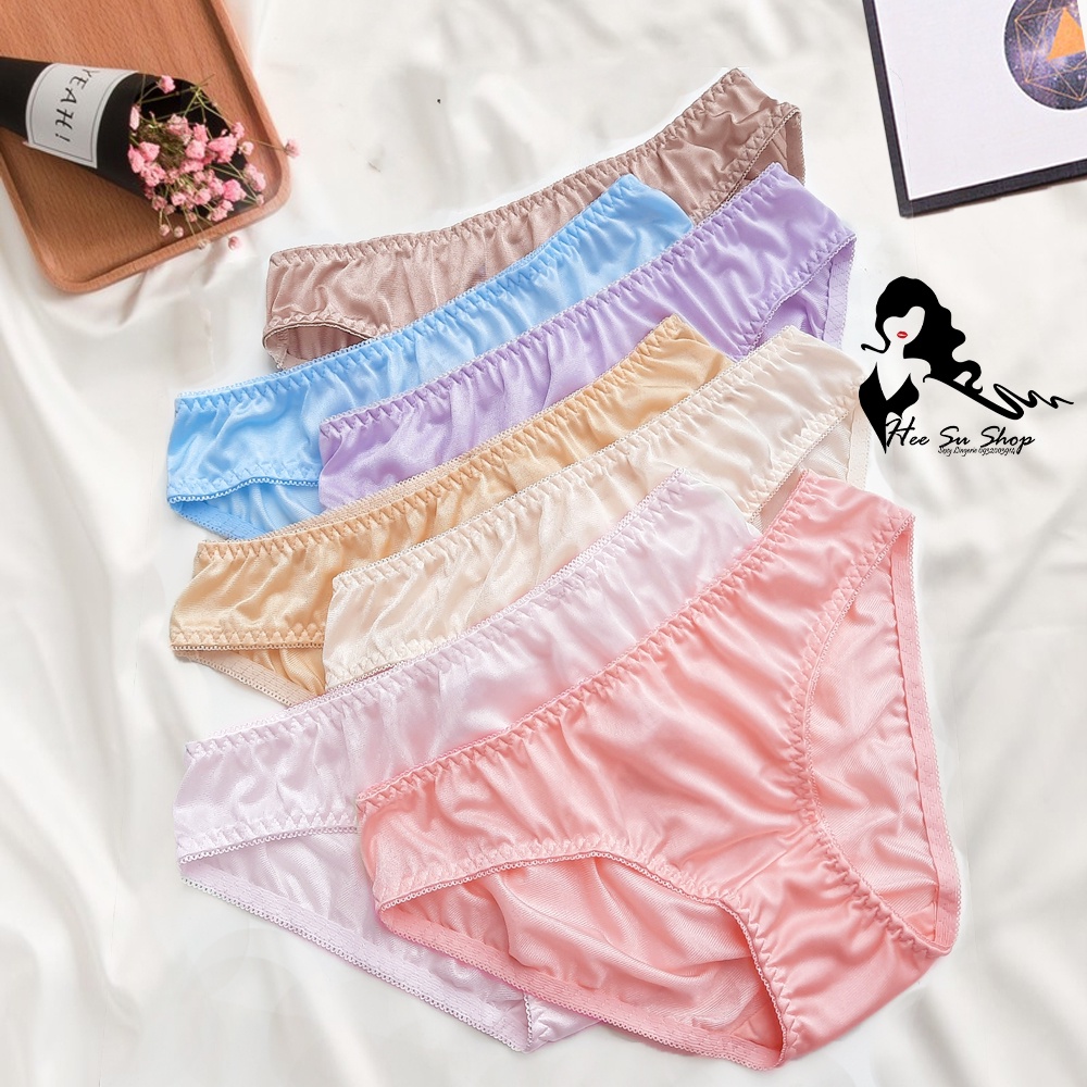 Quần lót thun lạnh lụa bóng trơn Angel mã sản phẩm 115 size vòng 3 dưới 96cm