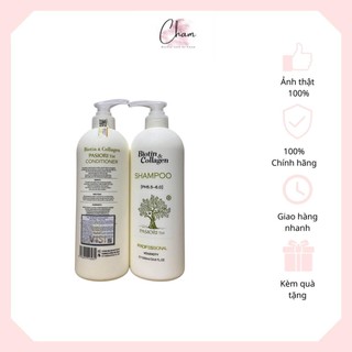 Cặp Dầu Gội Và Xả Biotin Collagen Trắng, Giảm Gãy, Rụng Tóc, Dưỡng Tóc, Giúp Tóc Mềm Mượt, Bồng Bềnh, Bóng Mượt