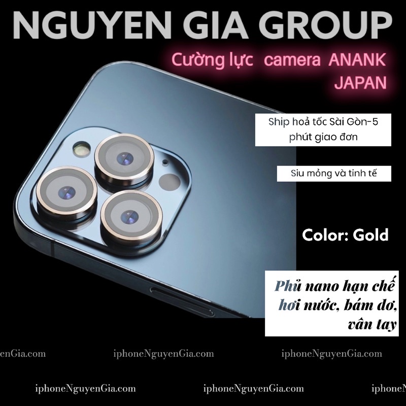 Cường lực camera Japan iPhone 15 pro max 14 pro max siu mỏng ANANK Titanium Alloy Nguyễn gia group cao đạt q5