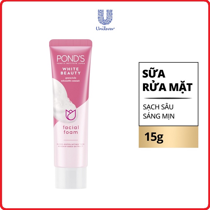 Sữa Rửa Mặt Pond's Sáng Da White Beauty 15g