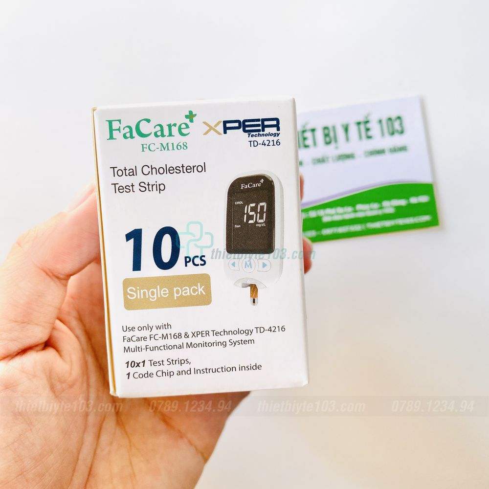 Que Thử Mỡ Máu (Cholesterol) dành cho Máy Đo Đa Năng Facare 5 trong 1 FC-M168 - Tặng 10 Kim Lấy Máu
