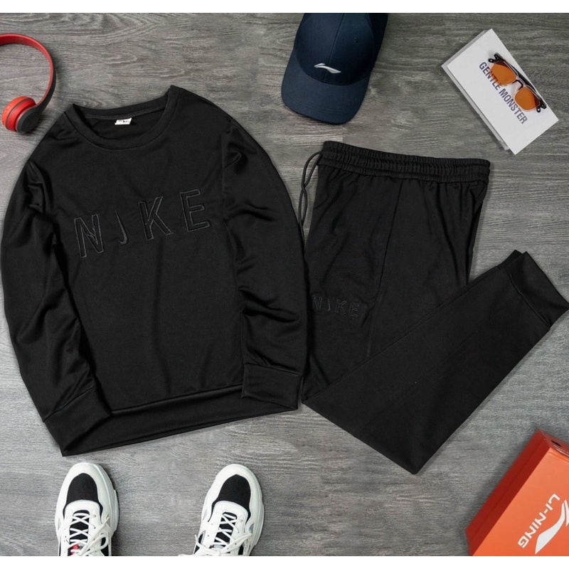 Đồ bộ nam, Bộ thể thao thu đông nam cổ tròn chất vải umi dày đẹp   thiết kế thời trang ,trẻ trung