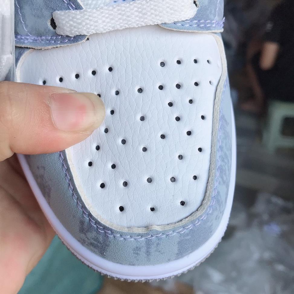 Giày thể thao Sneaker Jordan hyper royal - Giày Jordan JD1 high cao cổ màu xanh nỉ nam nữ cao cấp Full Box