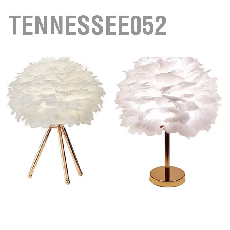 [Hàng HOT] Đèn Ngủ Lông Vũ Để Bàn LED với nút nhấn Ánh sáng dịu Trang Trí Siêu Xinh EU Plug【Tennessee052】