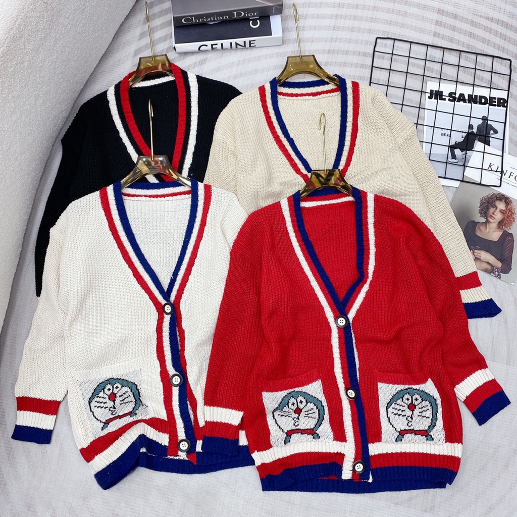 Aó Len Cardigan Doremon