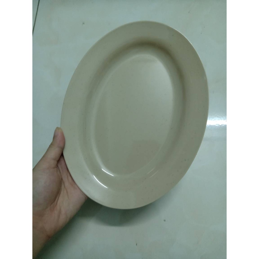 Dĩa hột xoài nhựa Melamine màu Nâu