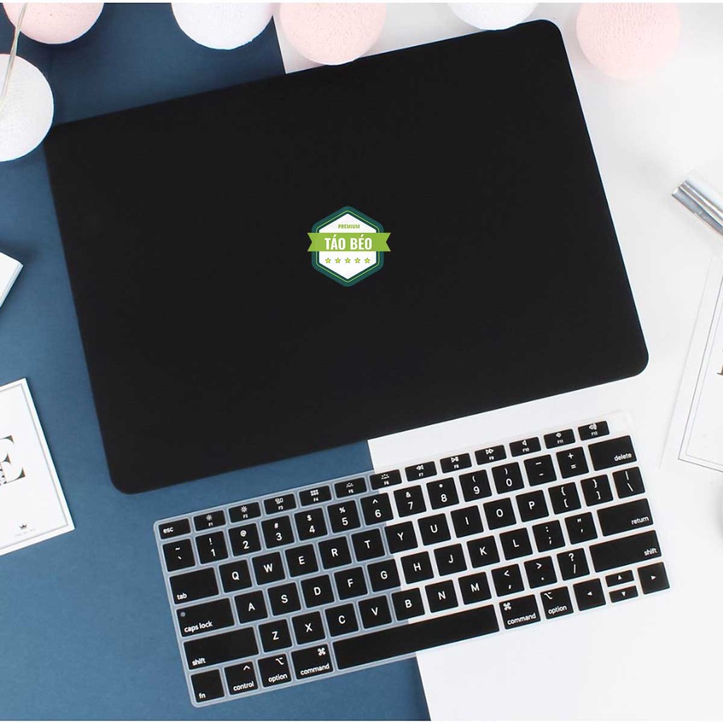 Combo Case Ốp Macbook Pro 13 inch, Air, M1 Màu Đen [Đủ các mã]