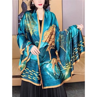 Khăn lụa satin bốn mua thanh lịch 90x180cm