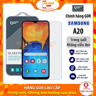 Bộ 2 Kính cường lực Samsung Galaxy A20 trong suốt full màn chính hãng GOR 9H cao cấp(tặng keo chống hở mép)